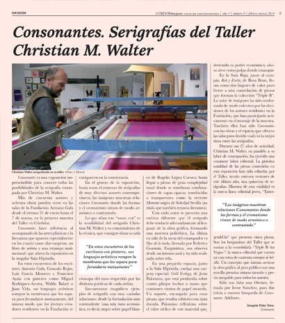 Consonantes. Serigrafías Christian Walter